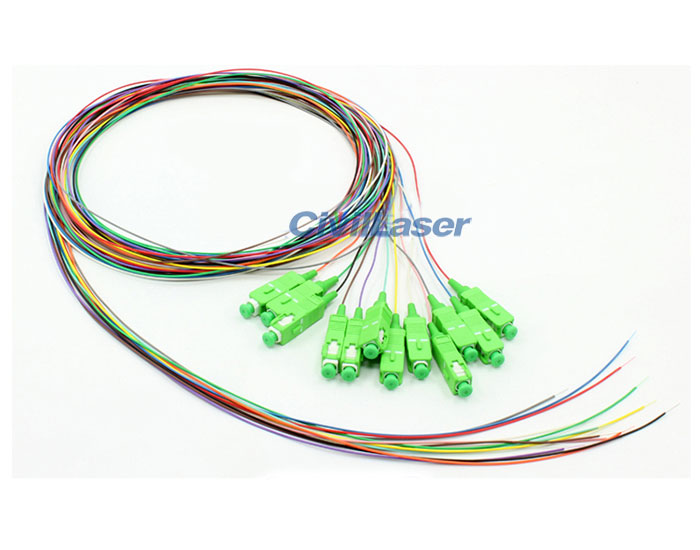 SC APC 12 Color Pigtail Fiber Patch Cord 0.9mm